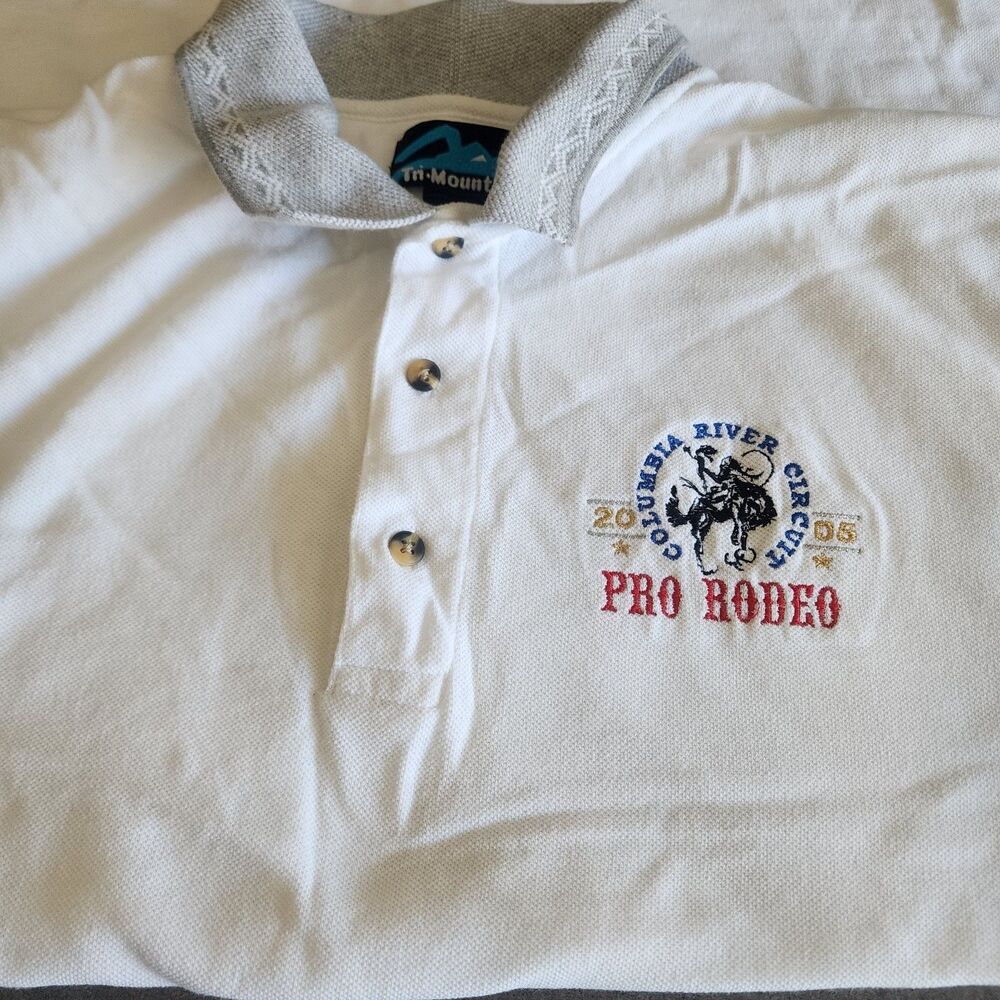 vintage 2006 Columbia River Circuit Pro Rodeo commemorative polo shirt unisex XL